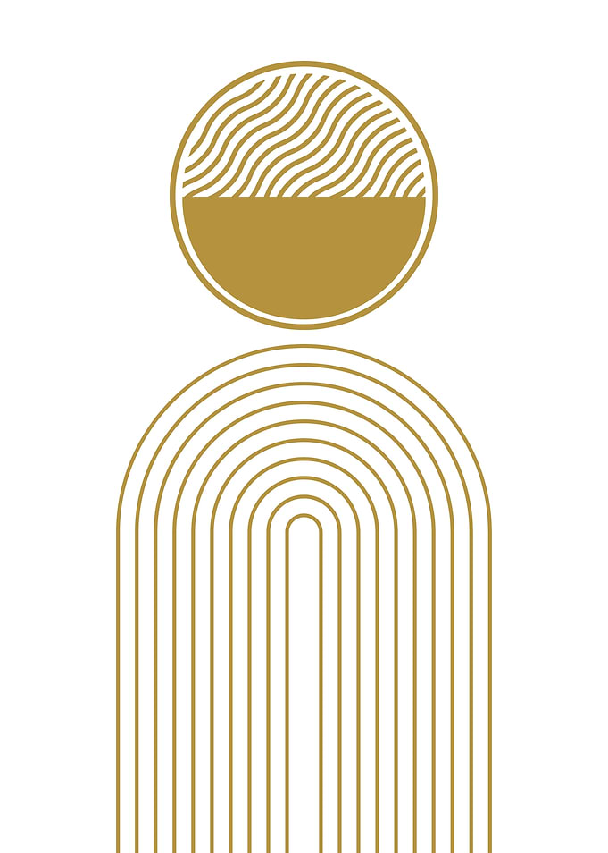 Golden Abstract Art
