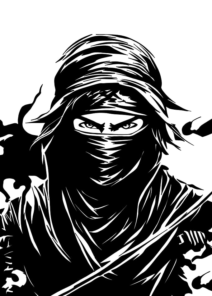 Ninja Warrior Illustration