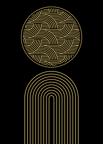 Gold Geometric Art Print