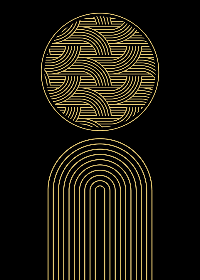 Gold Geometric Art Print