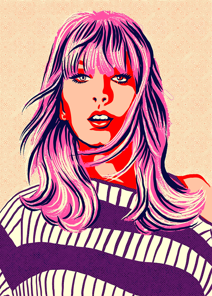 Pop Art Portrait of Woman