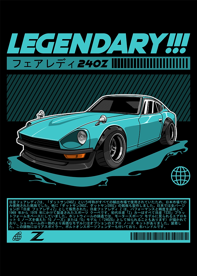 Nissan Datsun 240Z Fairlady Z Cyan