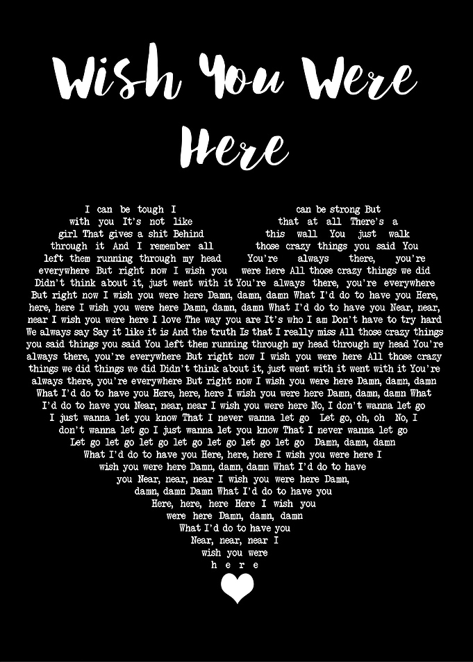 Wish You Were Here Lyrics
