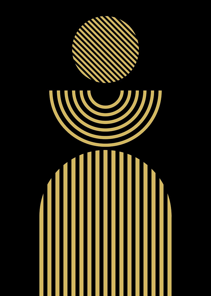 Gold Geometric Art