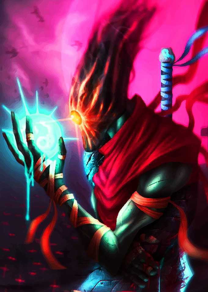 Dark Figure with Orb
