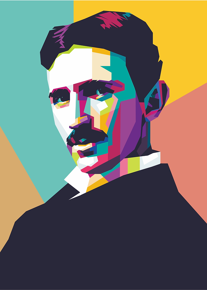 Nikola Tesla Pop Art Portrait