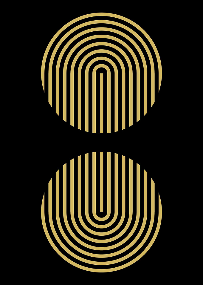 Golden Arches Abstract Art