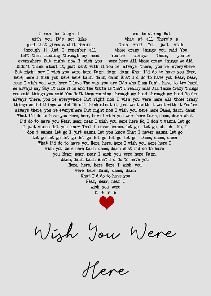 Wish You Were Here Lyrics