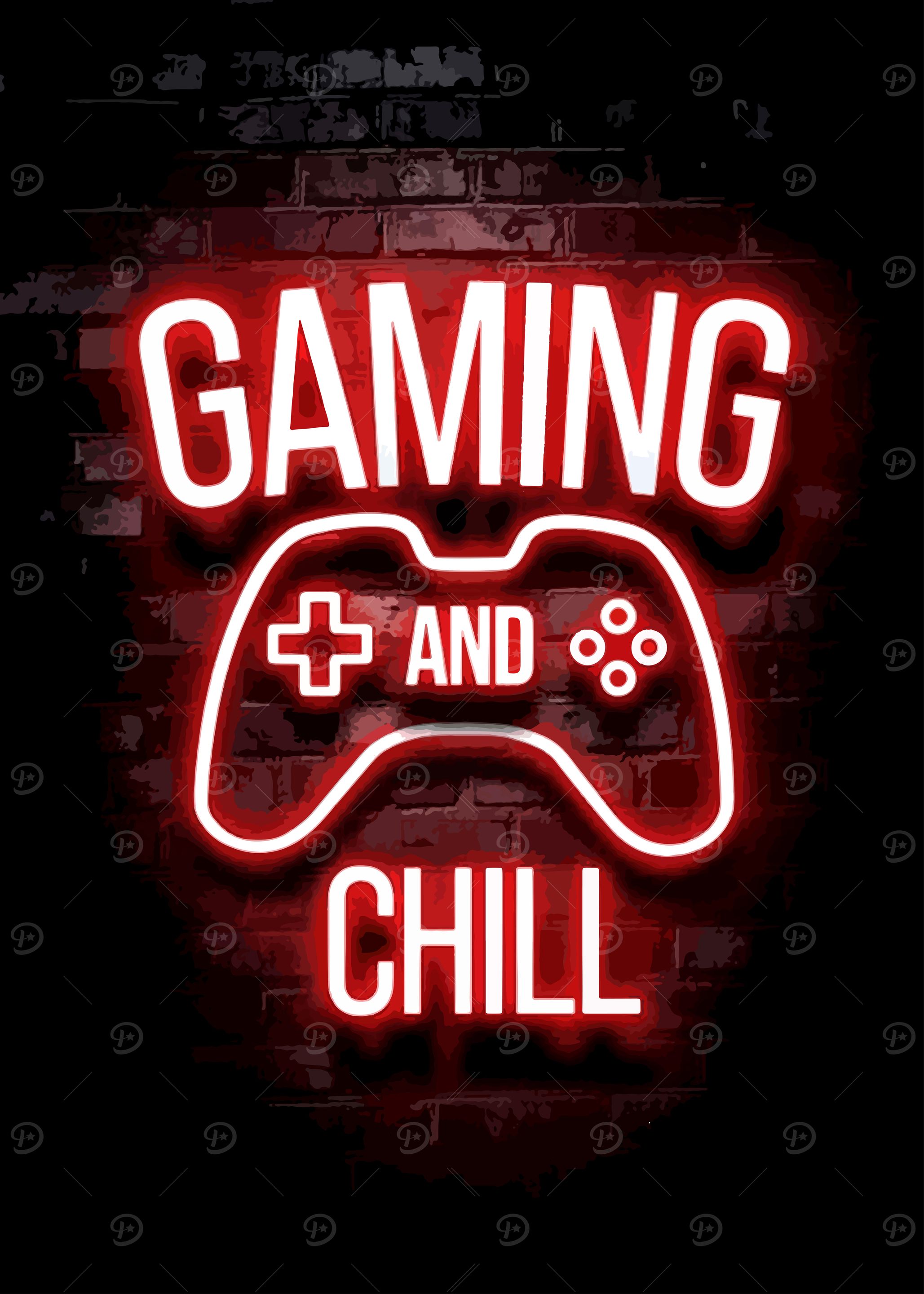Gaming and Chill Neon Sign