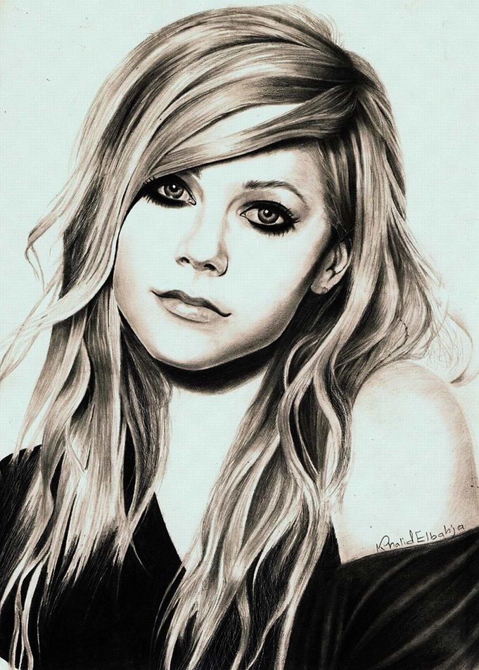 Avril Lavigne Pencil Drawi