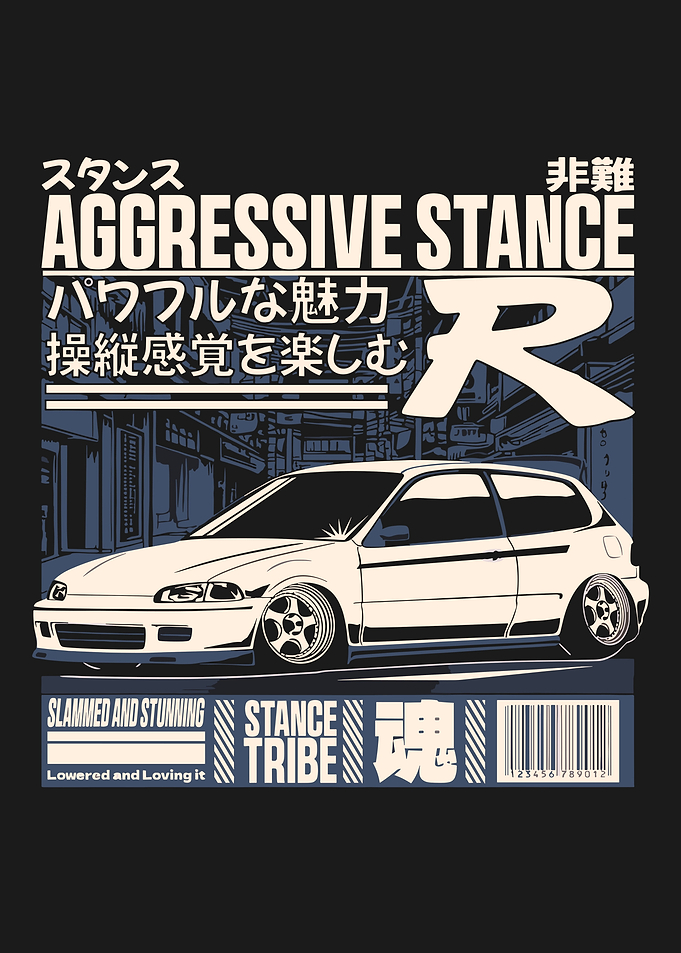 Aggressive Stance Car Graphic