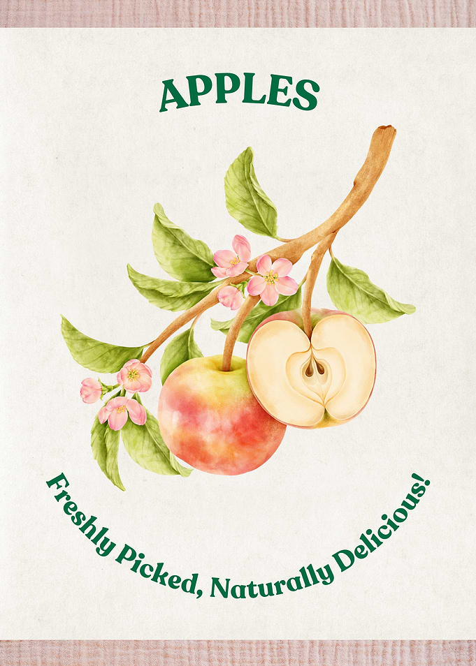 Apples Watercolor Illustration