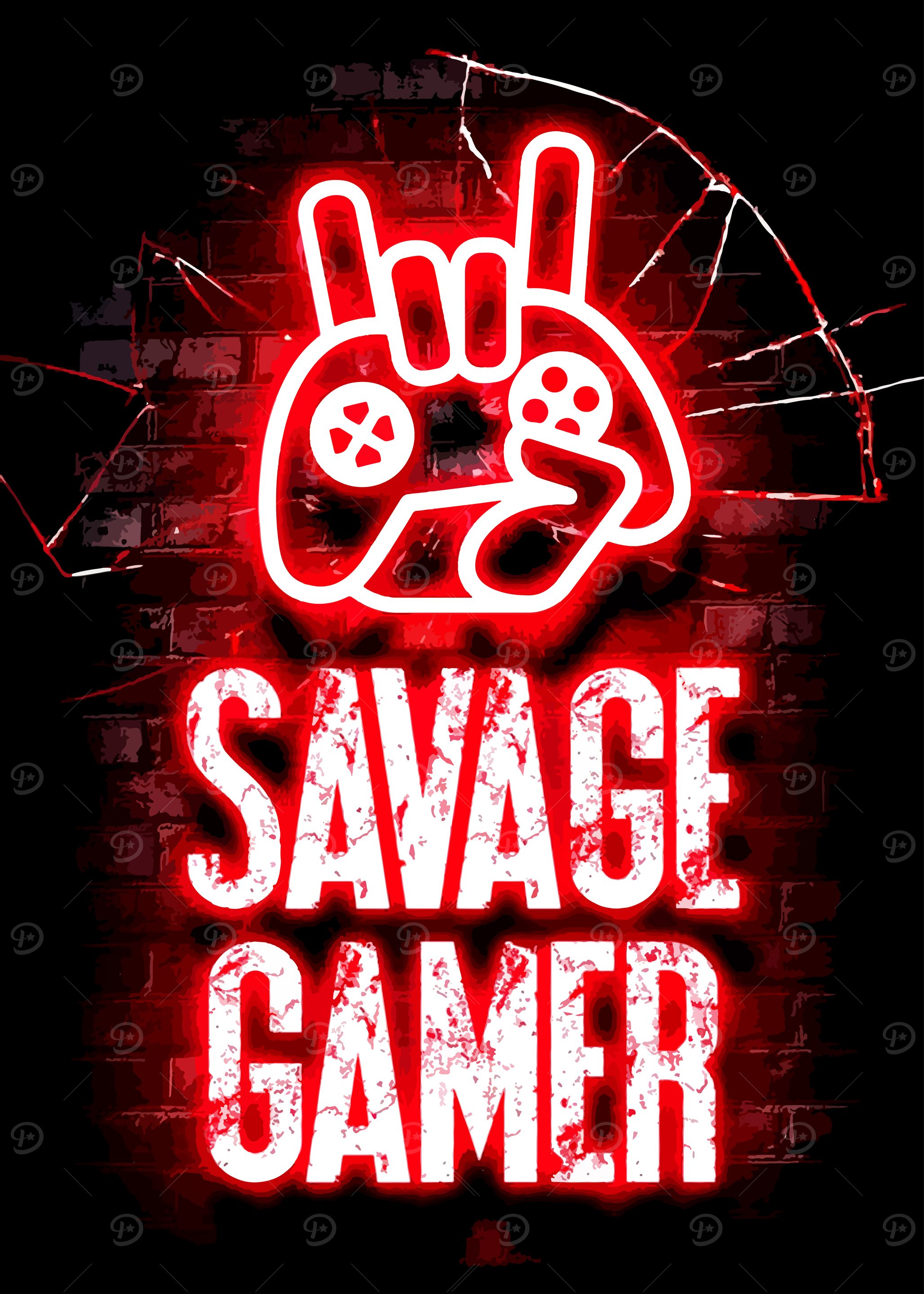 Savage Gamer Neon Sign