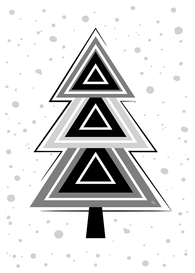 Geometric Nordic Christmas Tree