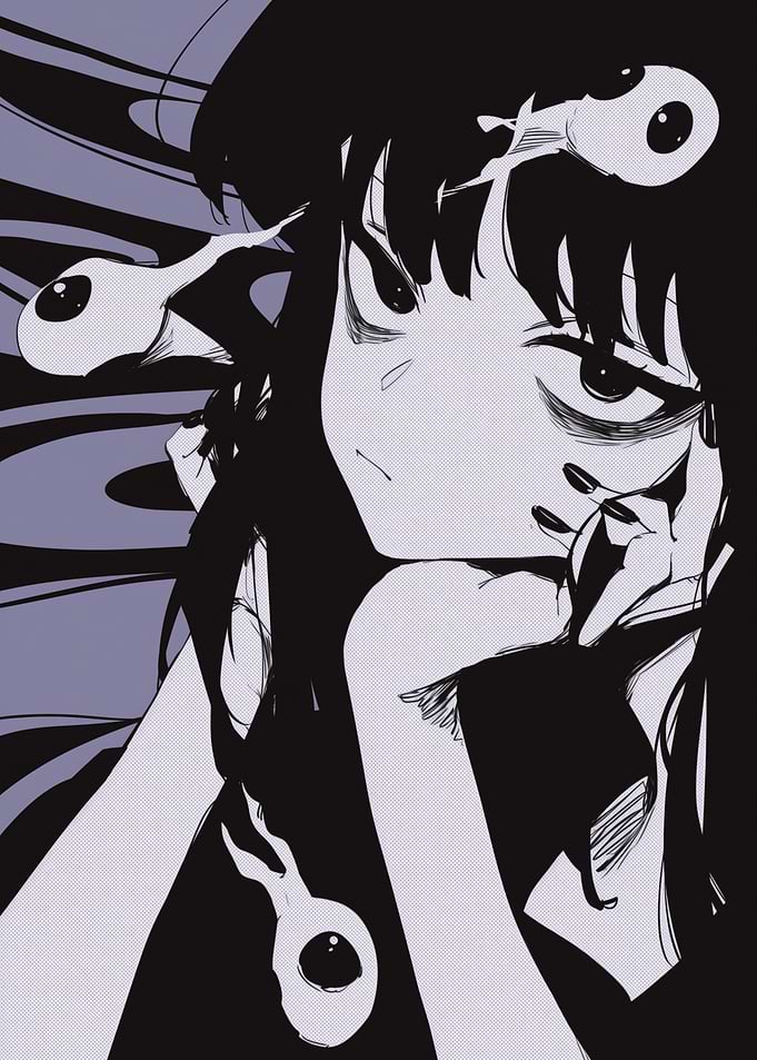 Anime Girl with Eyes