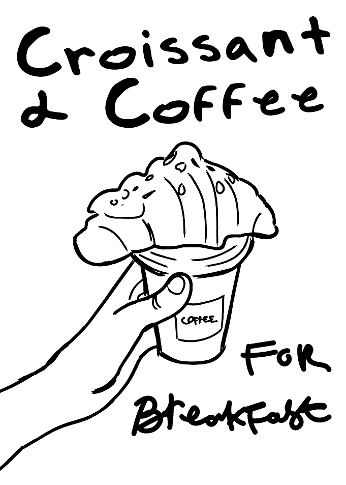 Croissant & Coffee for Breakfast
