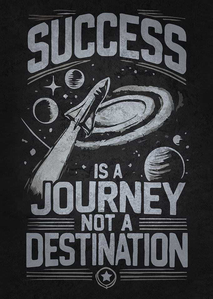 Success Journey Quote - Space Motivation