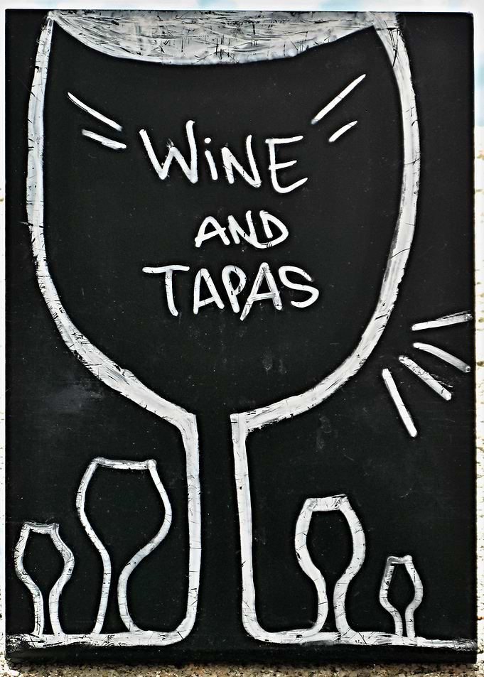 Wine and Tapas Sign