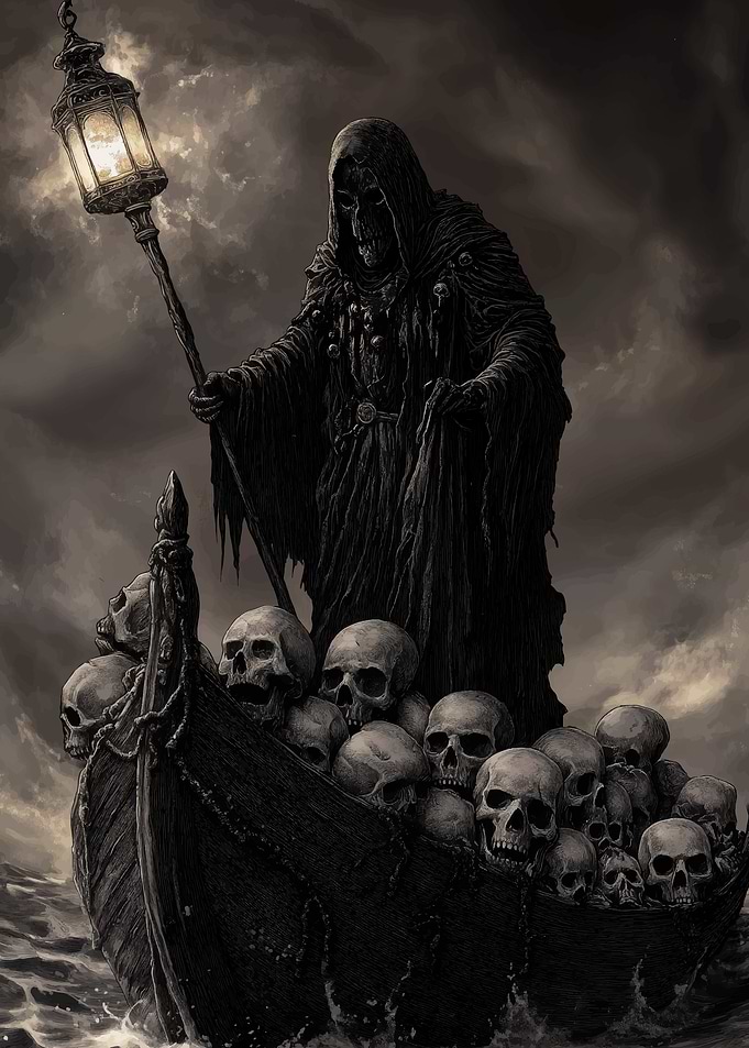Grim Reaper Skull Boat
