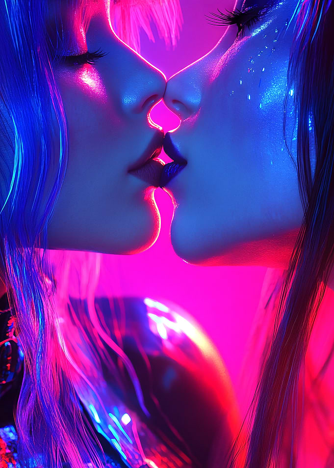 Neon Kiss in Lips