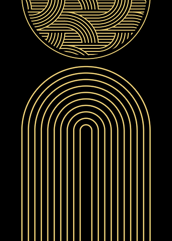 Gold Geometric Art Print