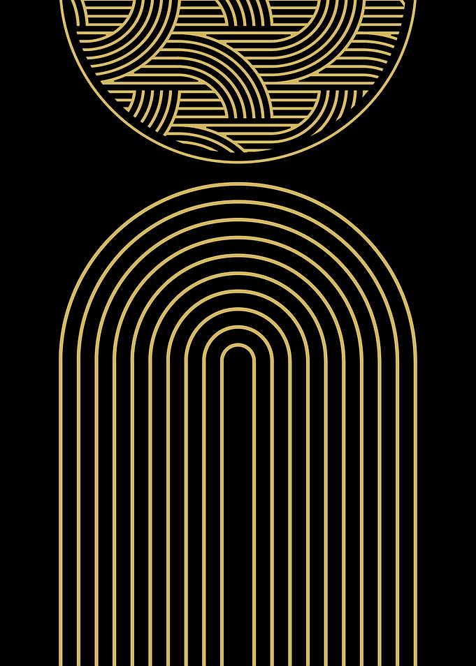 Gold Geometric Art Print