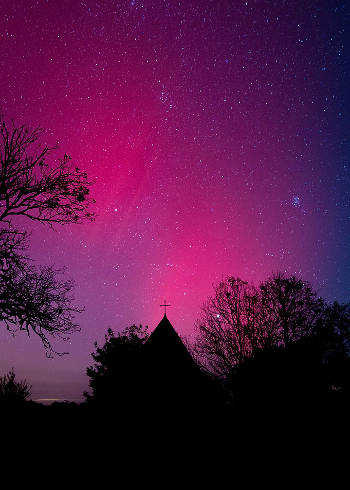Church Under Starry Sky