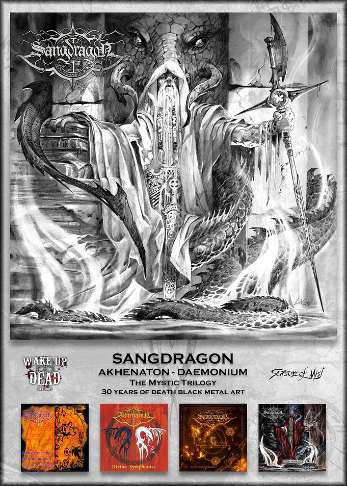 SANGDRAGON Album Art - sangdragon - akhenaton - daemonium: thy mysthic trilogy
