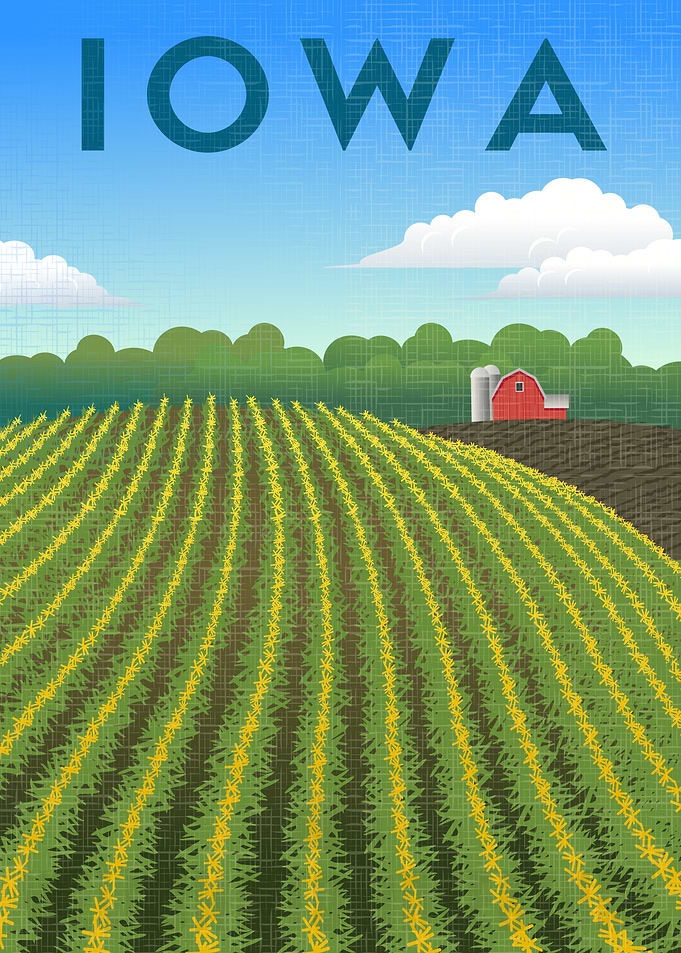 Iowa Cornfield Landscape