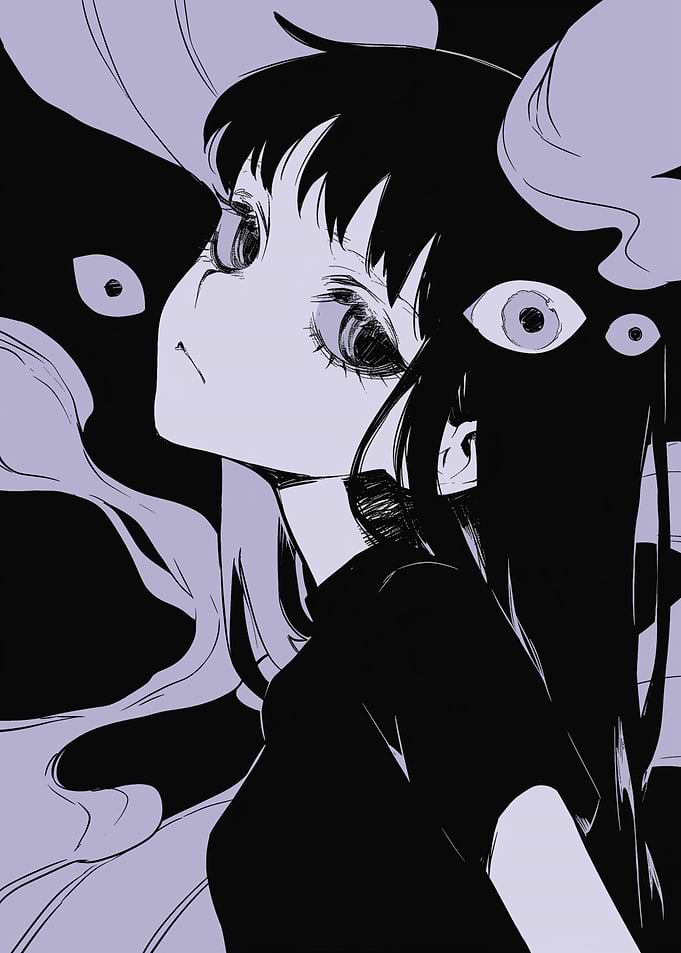 Anime Girl with Eyes