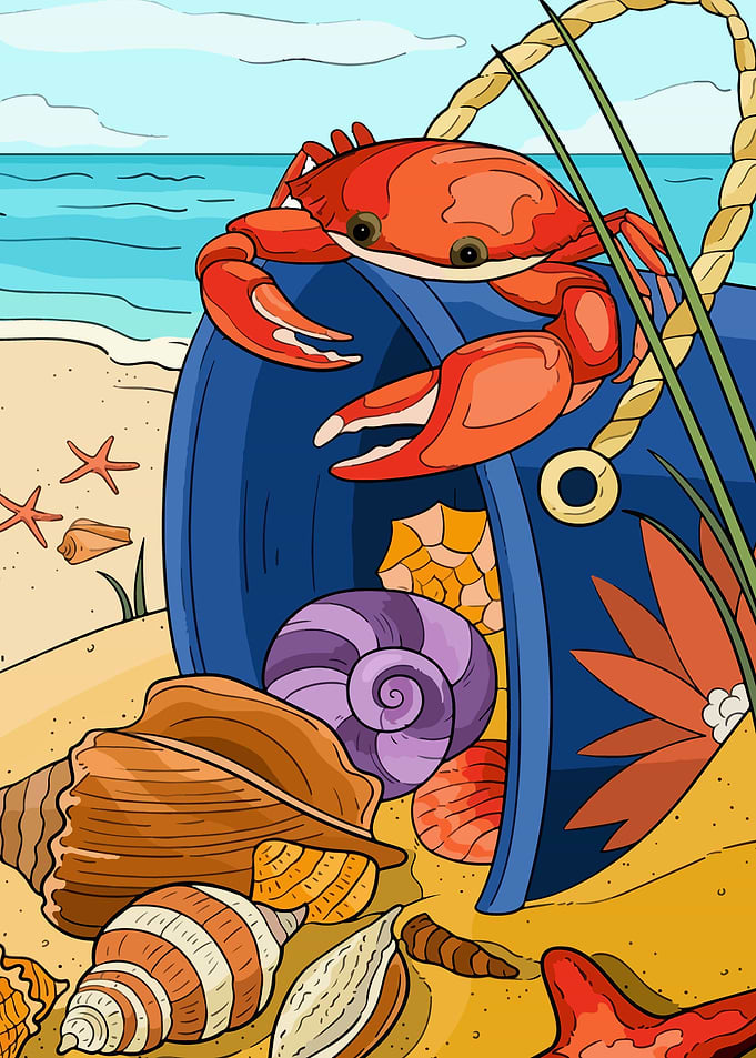 Crab on Beach art