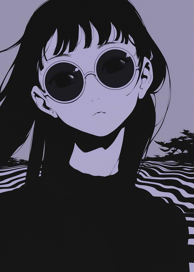Anime Girl with Sunglasses