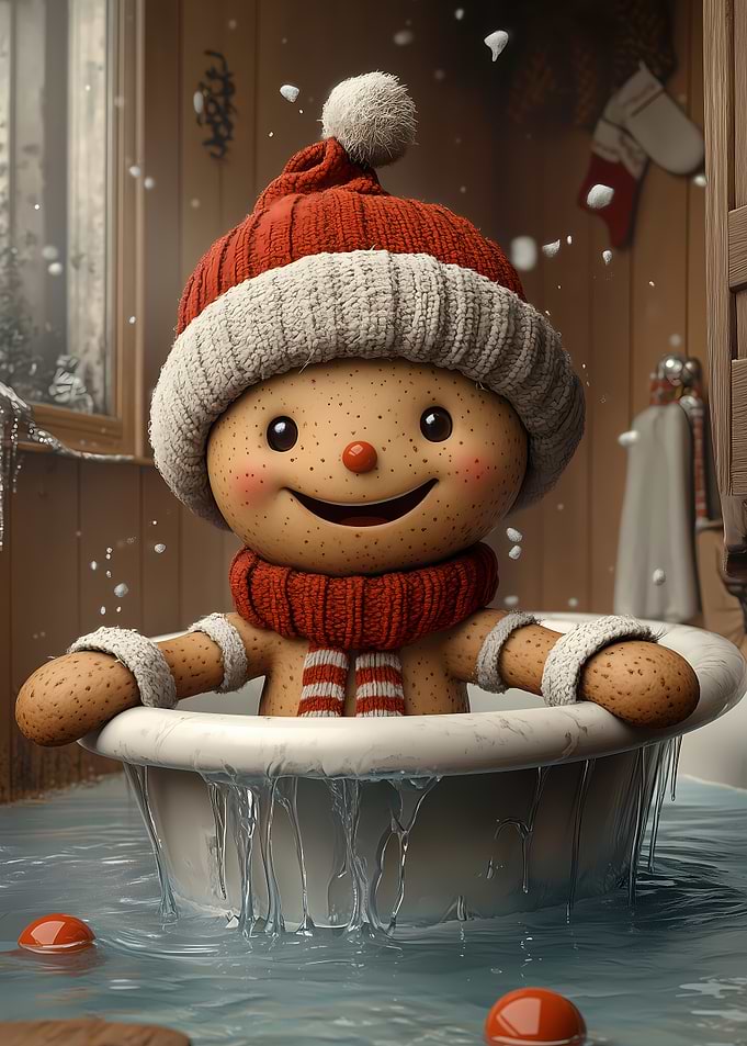 Gingerbread Man Bath Time Toilet
