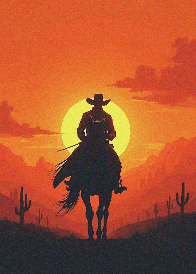 Rider Silhouette Sunset