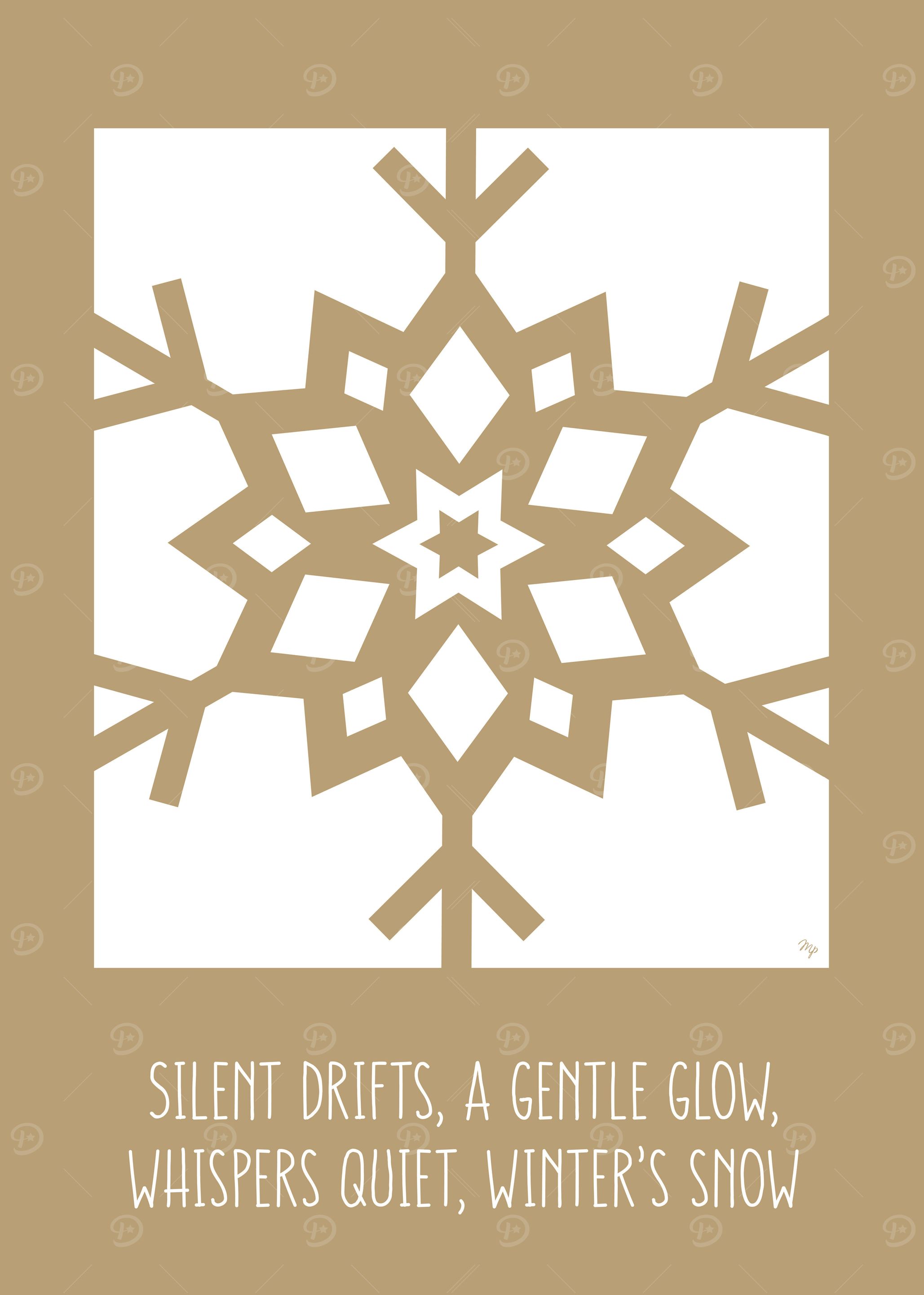Winter Snowflake Xmas Poem set two