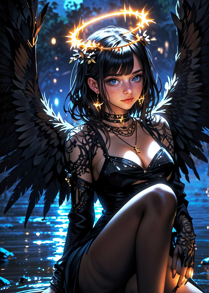 Dark Angel with Halo