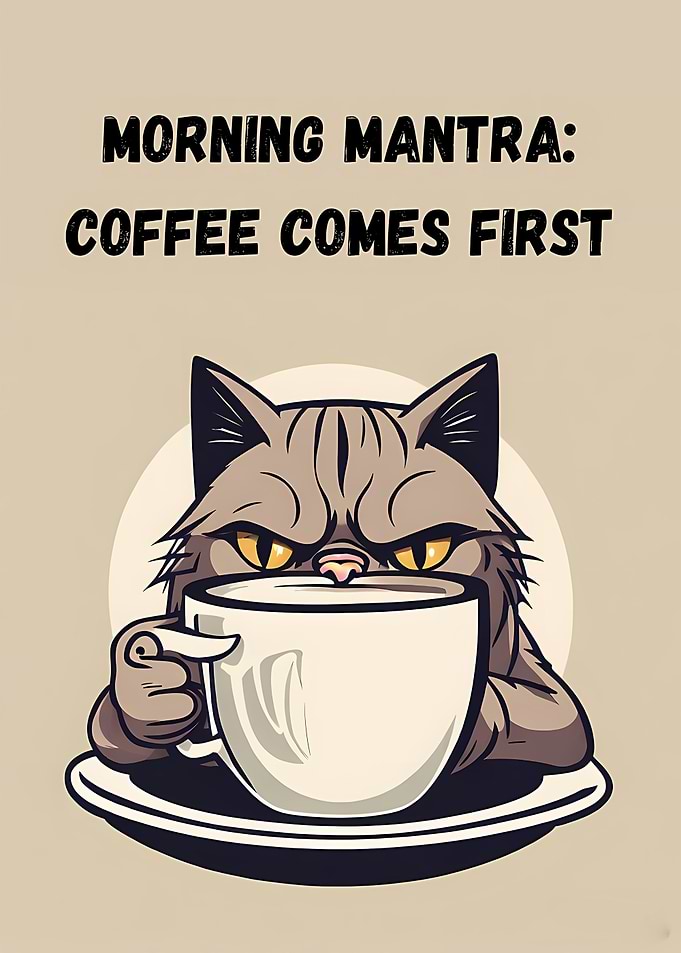 Coffee Cat Mantra