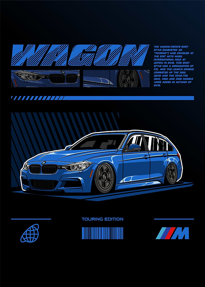 BMW F31 Wagon Touring Edition Blue