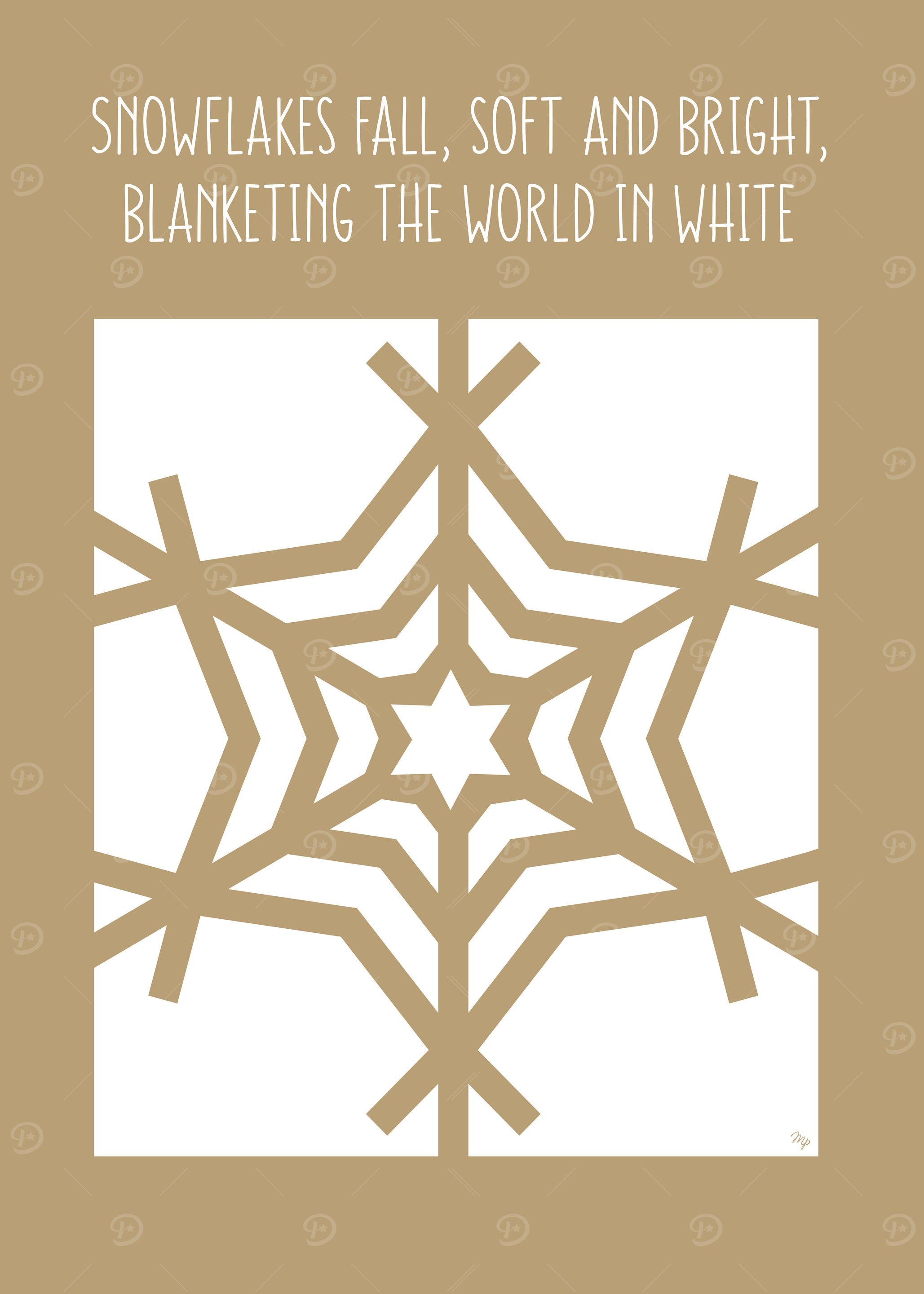 Gold Snowflake xmas poem collection one