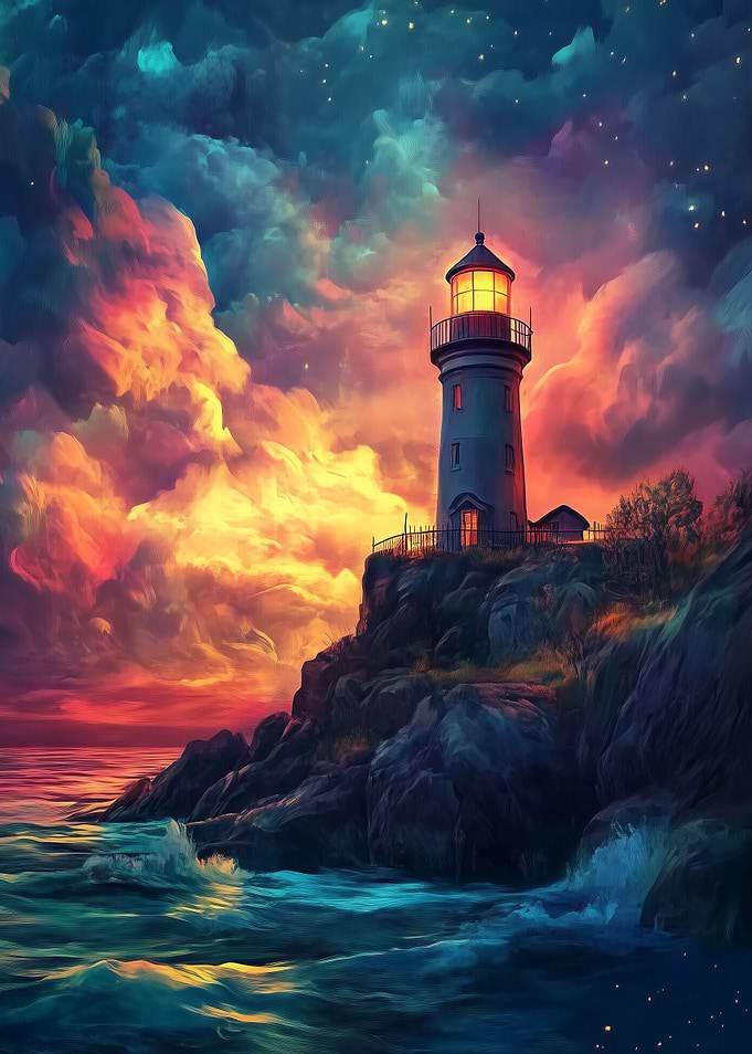 Lighthouse at Sunset
