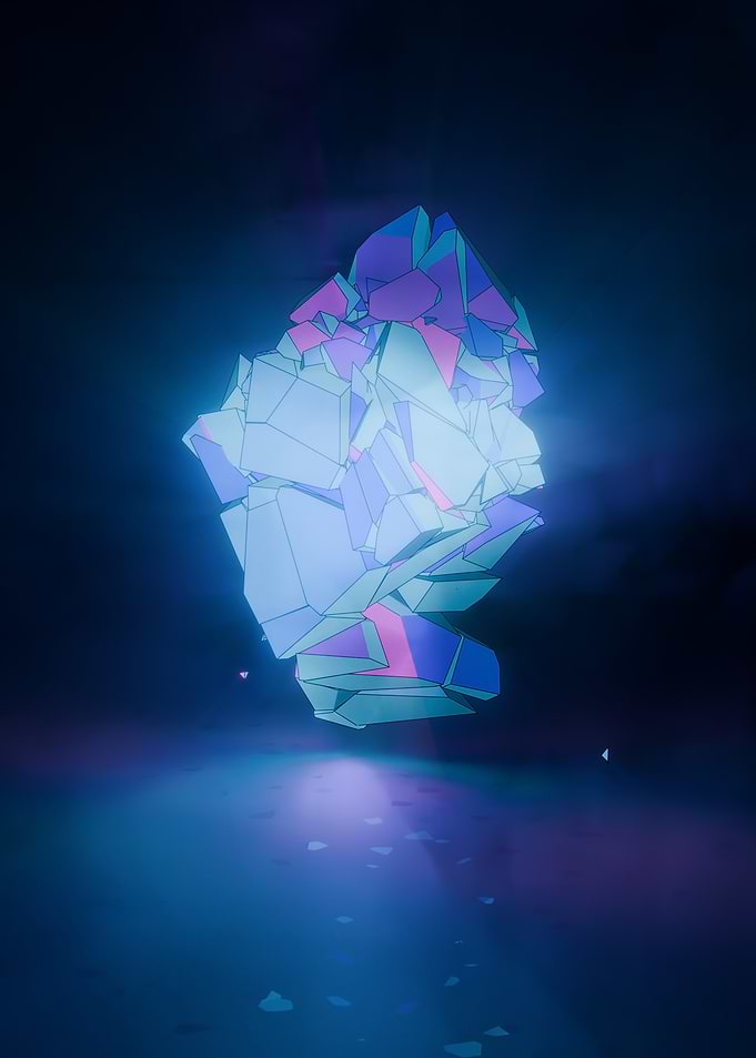 Neon Crystal Formation
