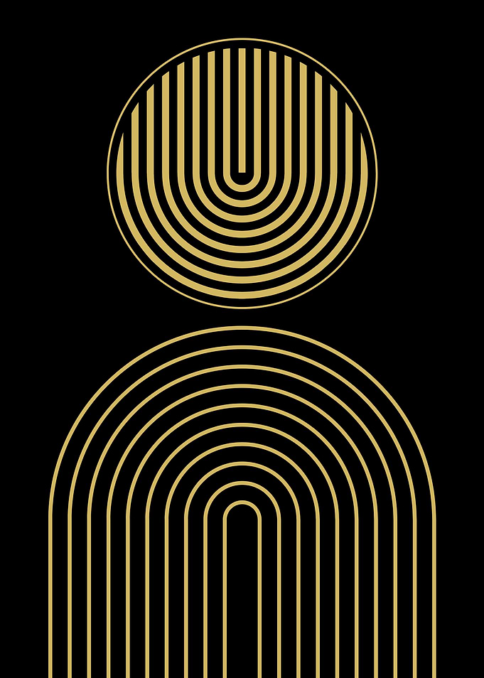 Gold Geometric Art