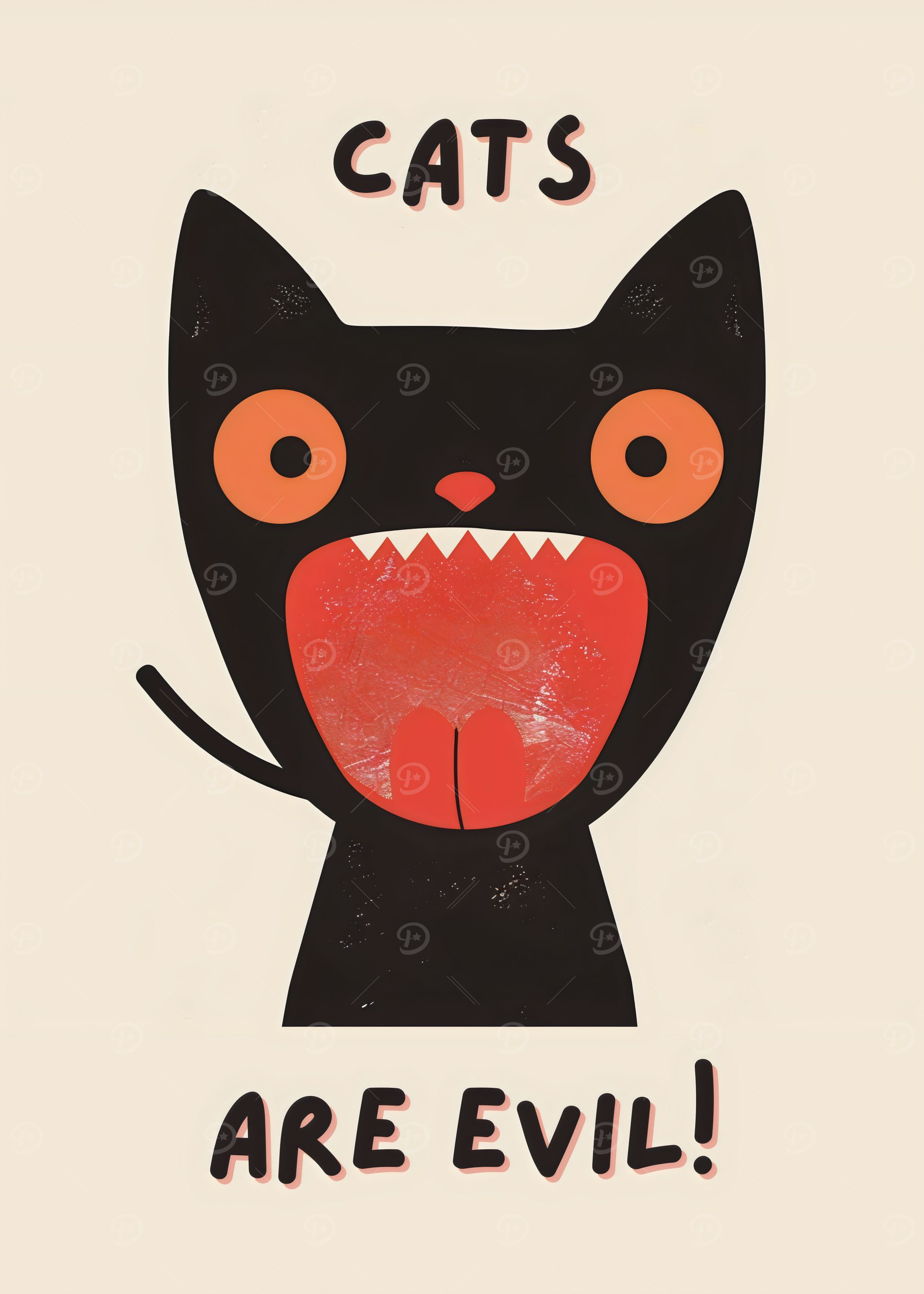 Cats Are Evil Poster