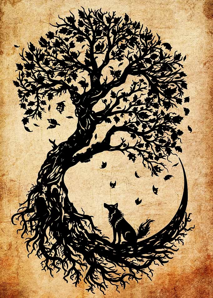 Wolf and Tree of Life