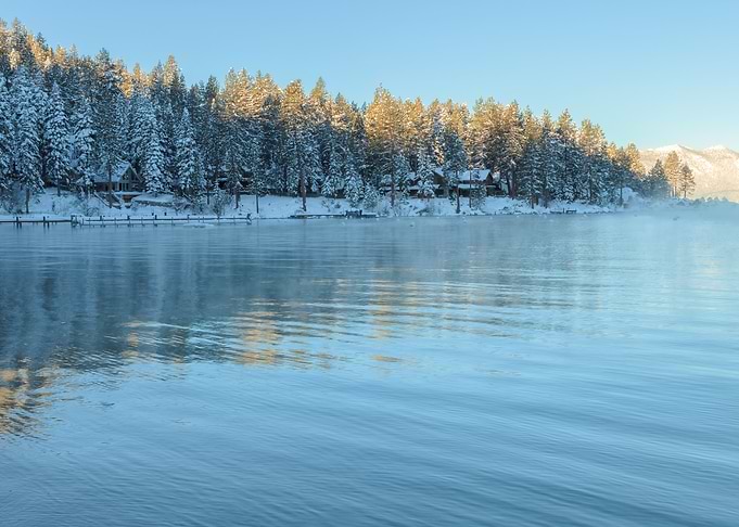 Snowy Lake Tahoe