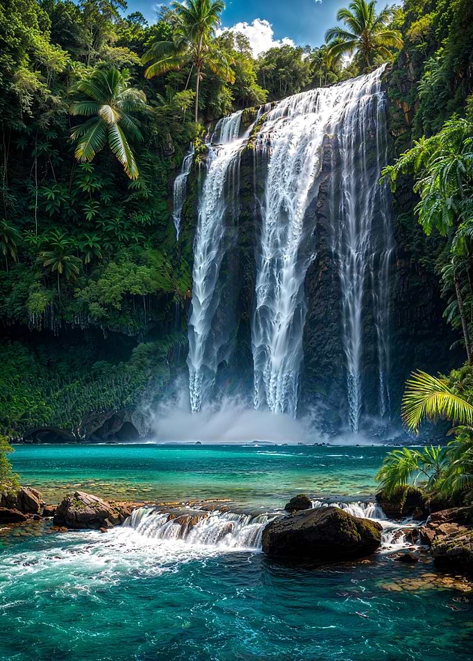 Tropical Waterfall Paradise