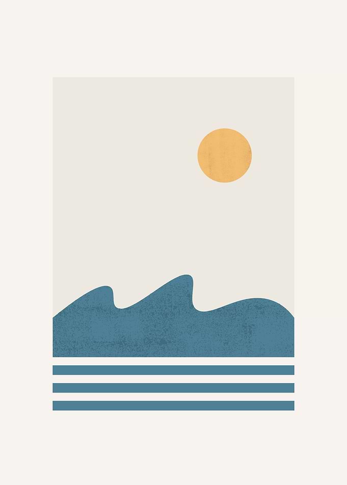 Minimalist Ocean Sunset
