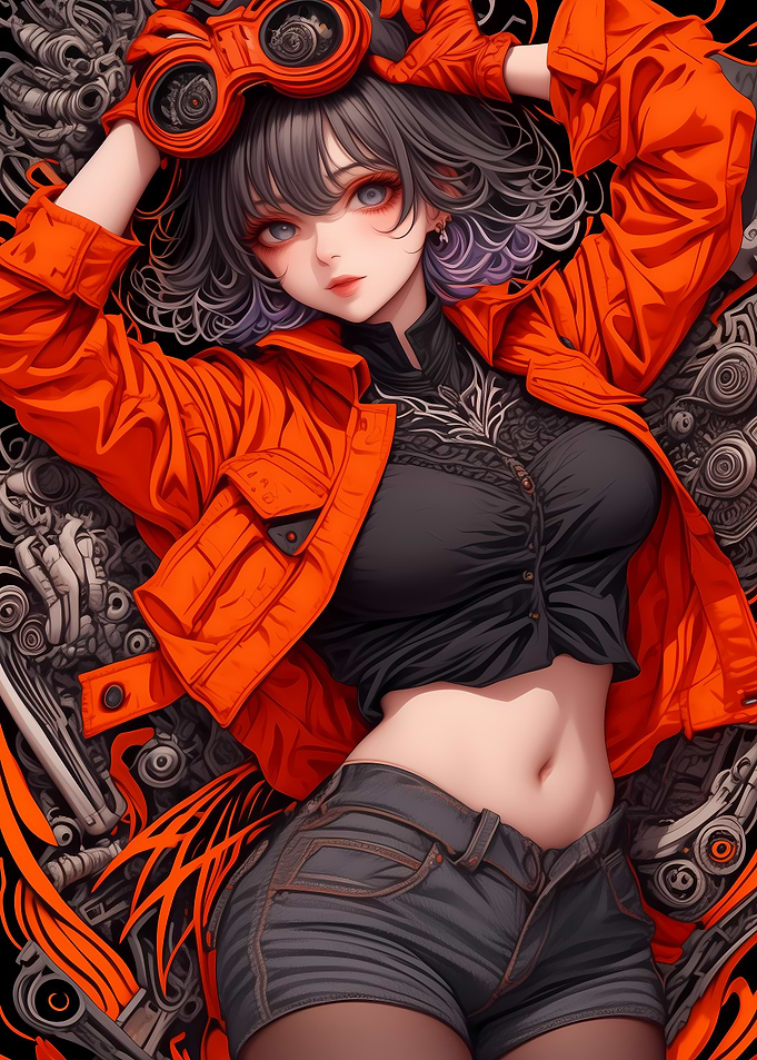 Anime Girl in Red Jacket
