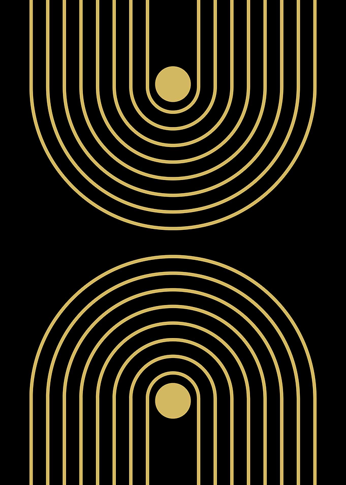 Gold Arch Abstract Art