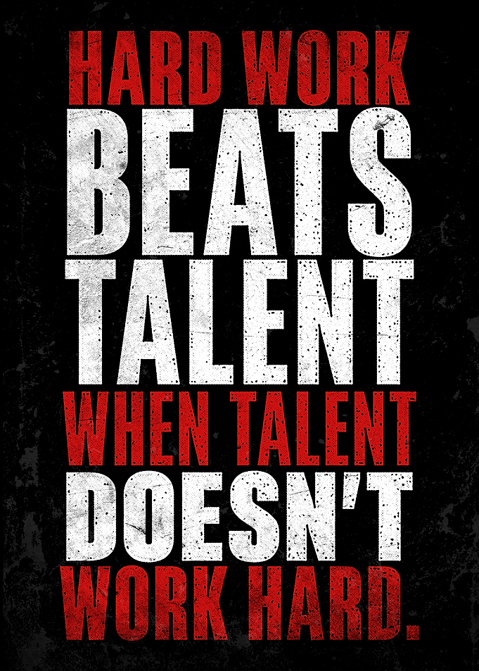 Hard Work Beats Talent dark